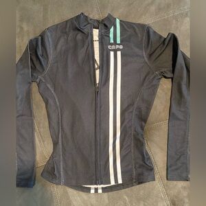 Capo Women’s Long Sleeve Cycling Jersey Black Full Zip Bike Shirt NWT Size S